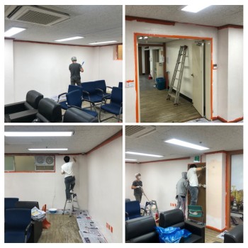 [장기실 환경개선] 복지관 장기실 벽면 페인트작업 진행 이미지