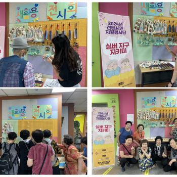 [선배시민자원봉사] 실버지구지키미 새활용 전시회 이미지