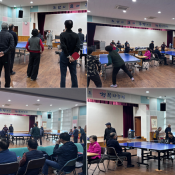 [노년사회화교육] 어울림탁구클럽 주관 대회 진행 이미지